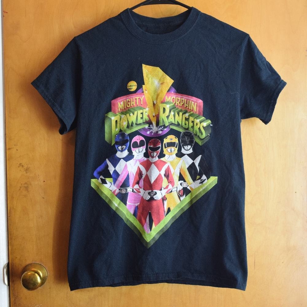 Mighty Morphin Power Rangers T-Shirt Size Youth Small 100% Cotton Nintendo Saban